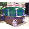 商業(yè)街售貨車，實(shí)木售賣車，廣場(chǎng)木制售賣亭