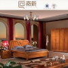 奇新家具套房家具定制，虎斑木全實(shí)木床
