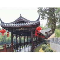 防腐木長(zhǎng)廊，風(fēng)雨連廊，園林廊架，產(chǎn)品規(guī)格多樣，可來(lái)圖定制