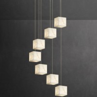 別墅樓梯吊燈 自建房旋轉(zhuǎn)樓梯燈 復式樓中空長吊燈